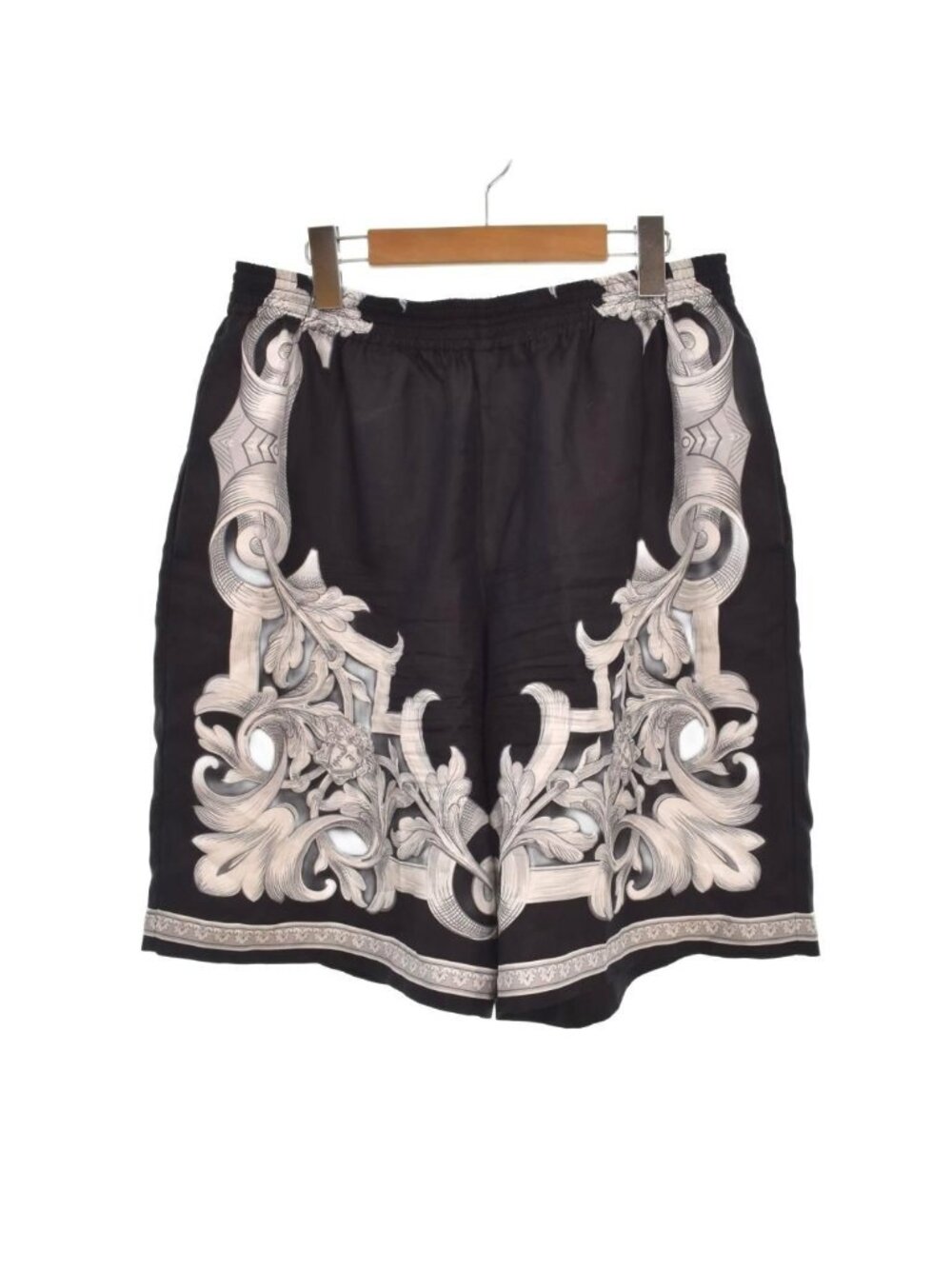Versace Silk Shorts Barocco All Over Print Black 48
